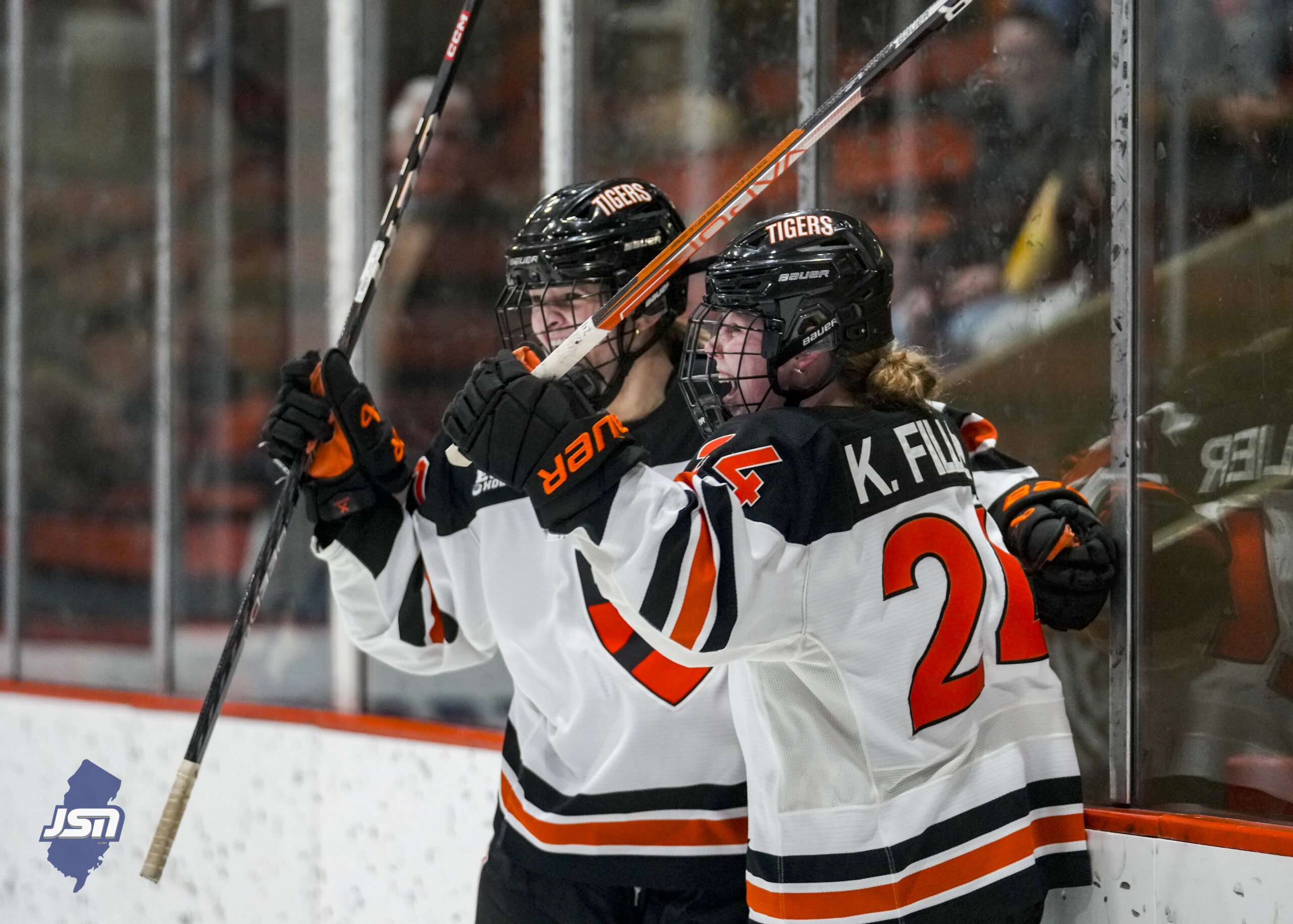 Princeton's Kayla Fillier celebrates a goal.