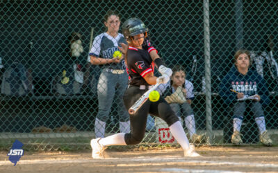Jacksom Memorial at bat during the 2023 NJSIAA Softball Central Jersey, Group 4 Sectional Tournament