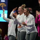 Rutgers gymnastics Pink Out meet
